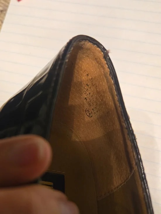 Vintage Ipanema Black Patent Leather Croc-Embossed Block Heel Pumps - Picture 12 of 12